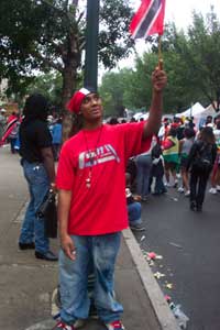 cK's Cousin Andrew Waving a Trinidad Flag