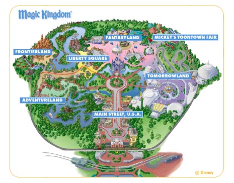 Thanks to Disney.go.com for this MAGIC KINGDOM map!